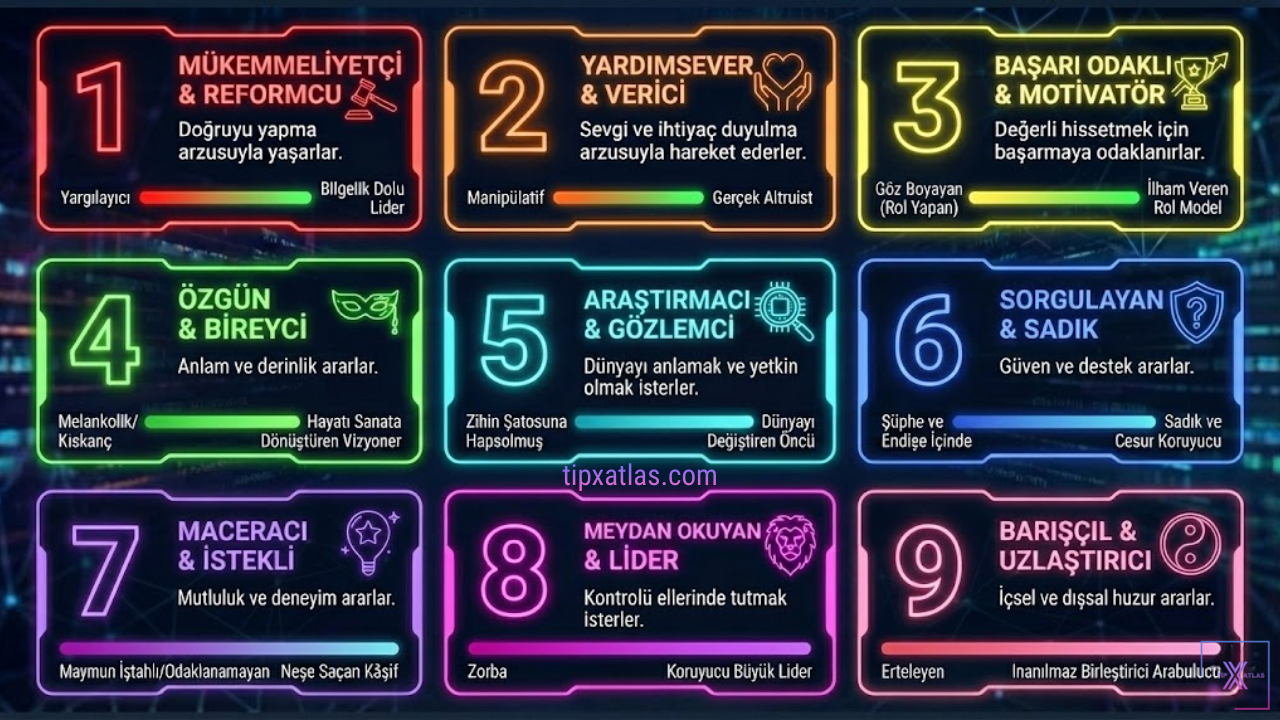 Dokuz Farklı Mizaç ve Kişilik Tipi